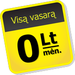 Visą vasarą 0 Lt/mėn.