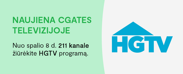 Naujiena CGATES televizijoje – HGTV kanalas