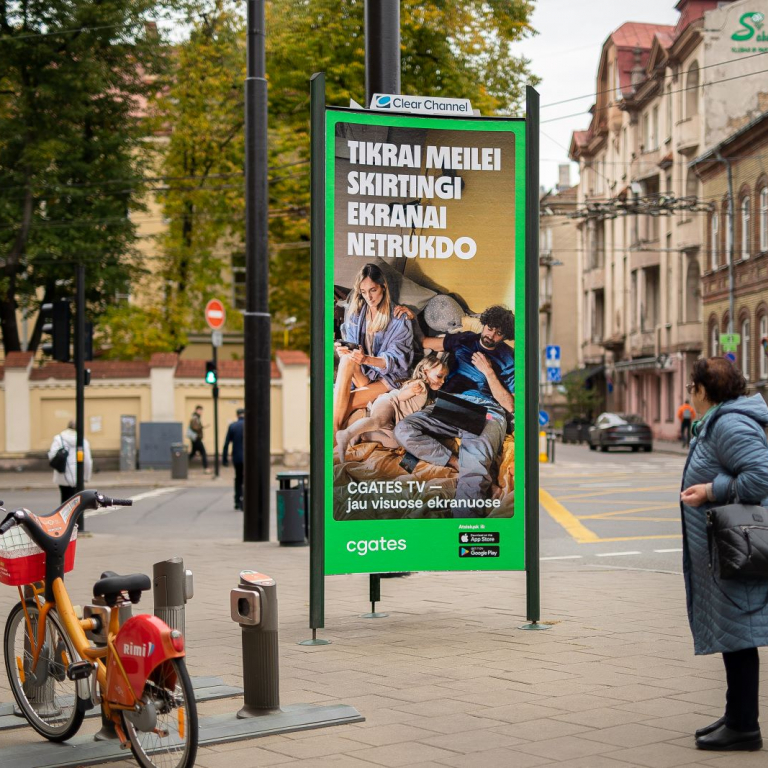 Cgates TV visuose ekranuose