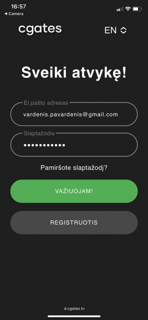 cgates tv prisijungimas telefonu ivedimas