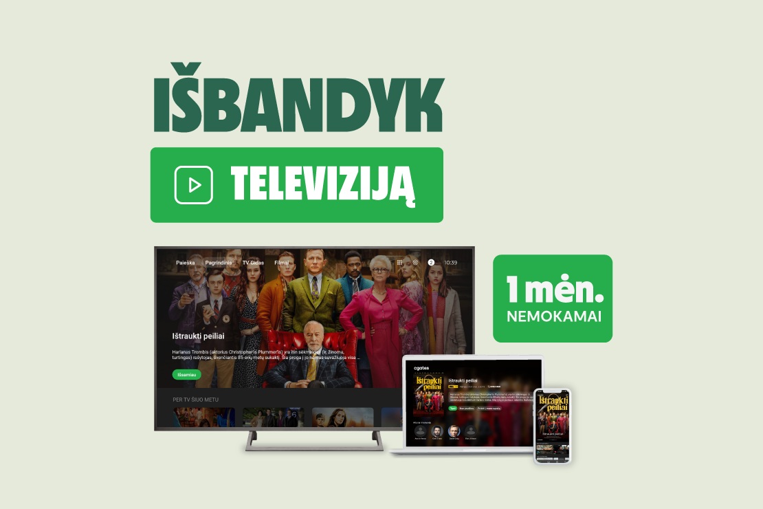 Išbandyk Cgates TV nemokamai!