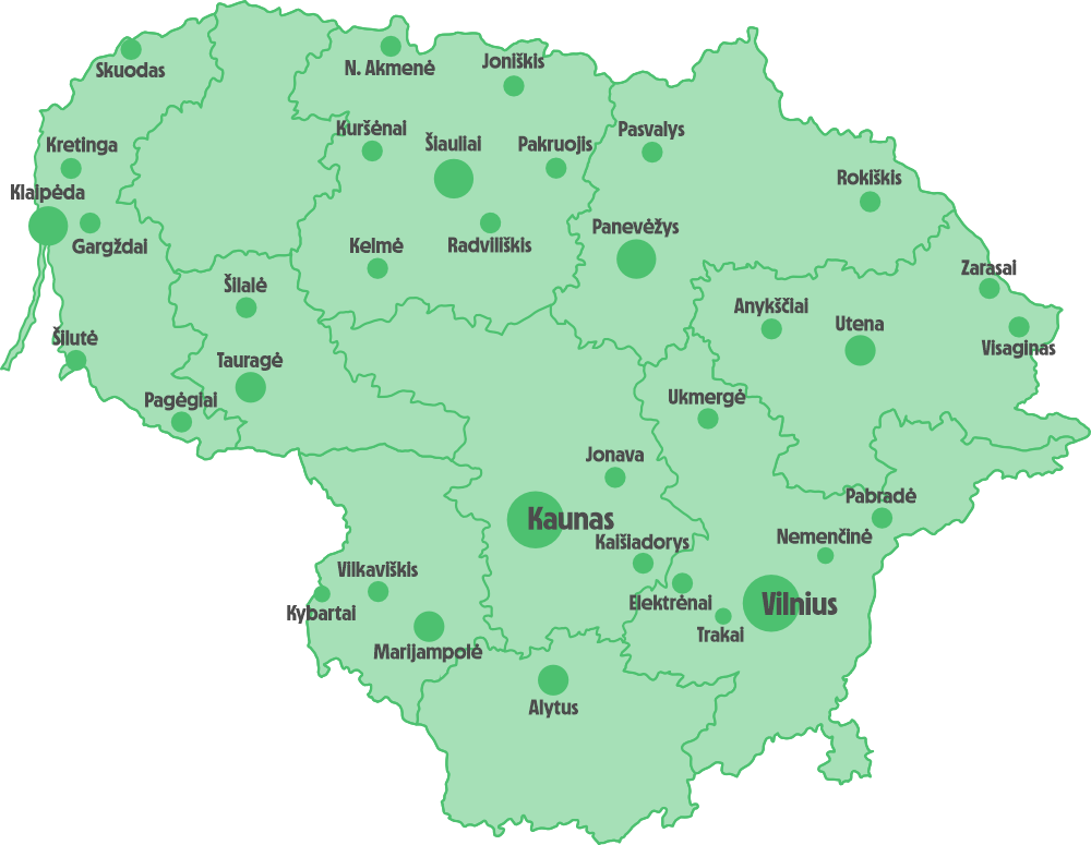 Cgates tinklas Lietuvoje
